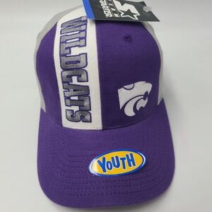 Vintage Youth Kansas State‎ Wildcats Hat Adjustable Starter Purple Gray NCAA KSU